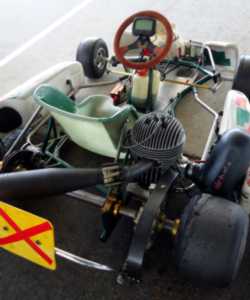 Mugen Rotary valve kart engine on a Tonykart