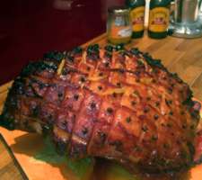 image of baked Ham for christmas 